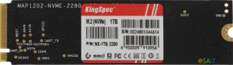 Накопитель SSD Kingspec PCIe 3.0 x4 1TB NX-1TB M.2 2280 0.9 DWPD