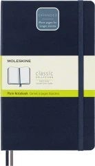 Блокнот Moleskine CLASSIC EXPENDED QP062EXPB20 Large 130х210мм 400стр. нелинованный твердая обложка синий сапфир