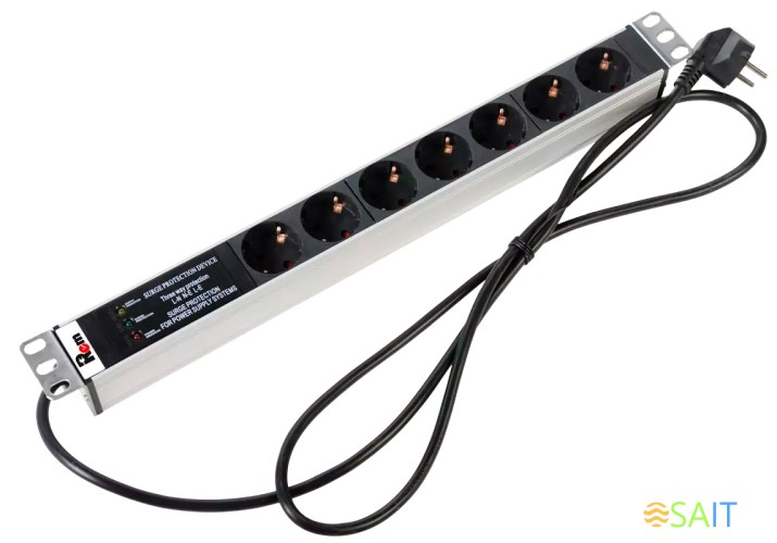 Блок распределения питания Rem R-16-7S-FI-440-3 гор.размещ. 7xSchuko базовые 16A Schuko 3м