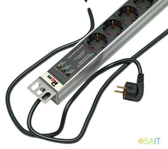 Блок распределения питания Rem R-16-7S-FI-440-3 гор.размещ. 7xSchuko базовые 16A Schuko 3м