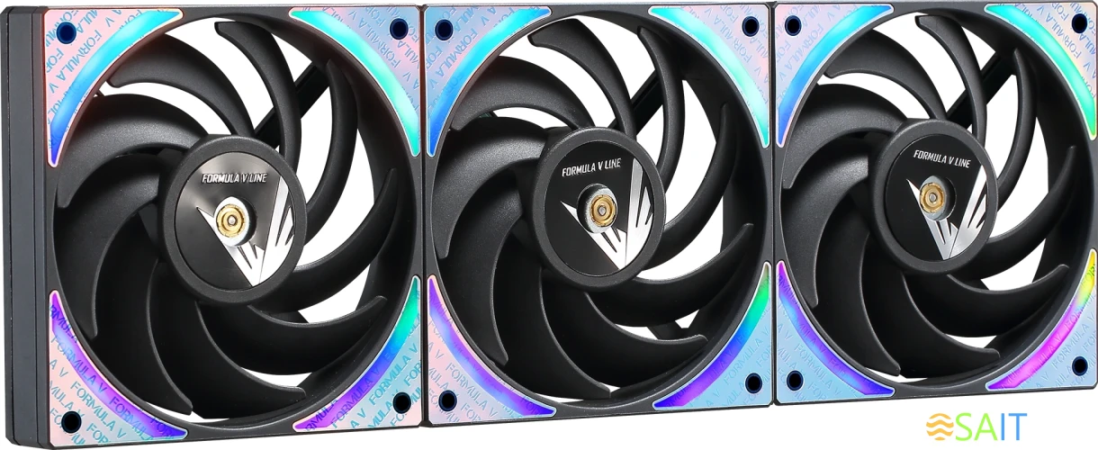 Вентилятор для корпуса Formula Air Bridge Plus ARGB 120х120x25 черный 4-pin 27.2дБ (упак.:3шт) (AIR BRIDGE PLUS BK) Ret