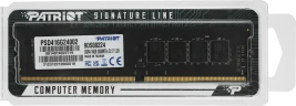 Память DDR4 16GB 2400MHz Patriot PSD416G24002 Signature RTL PC4-19200 CL17 DIMM 288-pin 1.2В dual rank Ret