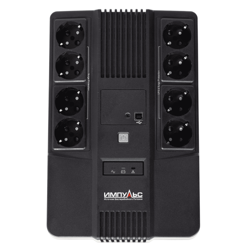 ИБП МАСТЕР 600, 600/360 ВА/Вт, LED, USB, RJ11/RJ45, SCHUKOx8 Импульс MT60102