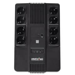 ИБП МАСТЕР 600, 600/360 ВА/Вт, LED, USB, RJ11/RJ45, SCHUKOx8 Импульс MT60102