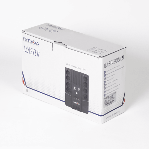 ИБП МАСТЕР 600, 600/360 ВА/Вт, LED, USB, RJ11/RJ45, SCHUKOx8 Импульс MT60102