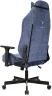 Кресло игровое Knight N1 Fabric синий Light-27 с подголов. крестов. металл