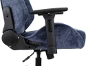 Кресло игровое Knight N1 Fabric синий Light-27 с подголов. крестов. металл
