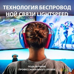 Наушники с микрофоном Logitech G435 синий/розовый накладные BT/Radio оголовье (981-001062)