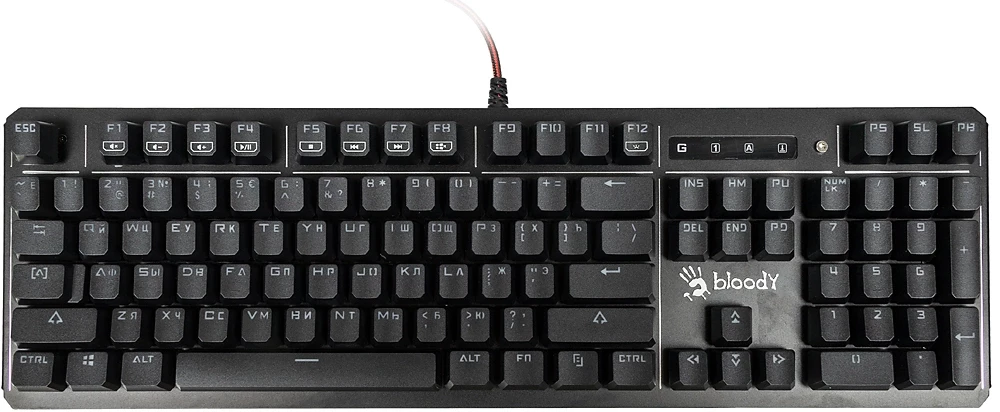 Клавиатура A4Tech Bloody B975 механическая черный USB Multimedia for gamer LED (подставка для запястий) (B975)