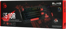Клавиатура A4Tech Bloody S510R механическая черный USB for gamer LED (S510R USB FIRE BLACK/BLMS RED)