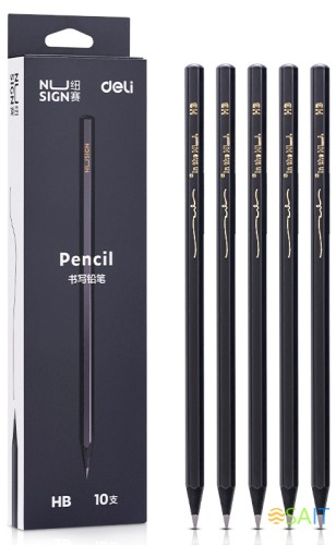 Карандаш ч/г Deli NS722-HB Nusign HB шестигран. (10шт)