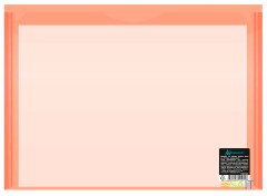 Конверт на кнопке Бюрократ Double Neon DNEPK803A4OR A4 гориз. пластик 0.15мм оранжевый