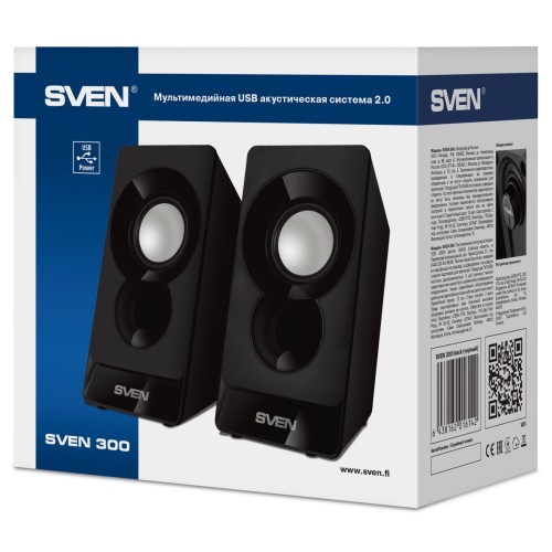 АС SVEN 300, черный (6 Вт, питание USB) Sven SV-016142