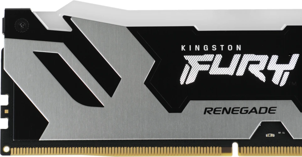 Память DDR5 24GB 7200MHz Kingston KF572C38RSA-24 Fury Renegade Silver/Black RGB RTL Gaming PC5-57600 CL38 DIMM 288-pin 1.45В single rank с радиатором Ret