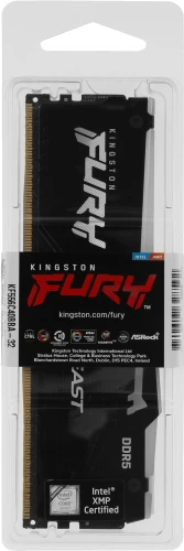 Память DDR5 32GB 5600MHz Kingston KF556C40BBA-32 Fury Beast XMP RGB RTL Gaming PC5-44800 CL40 DIMM 288-pin 1.25В dual rank с радиатором Ret