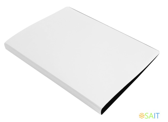 Папка метал.зажим Бюрократ DeLuxe DL07CMILK A4 пластик 0.7мм кор.27мм молочный