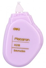 Лента коррект. Deli Macaron EH21606 5мх5мм ассорти корпус белый туба