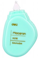 Лента коррект. Deli Macaron EH21606 5мх5мм ассорти корпус белый туба