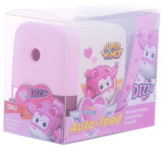 Точилка для карандашей механическая Deli ER10409 Super Wings 1 отверстие пластик ассорти