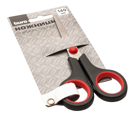 Ножницы Buro Smart универсальные 140мм ручки с резиновой вставкой