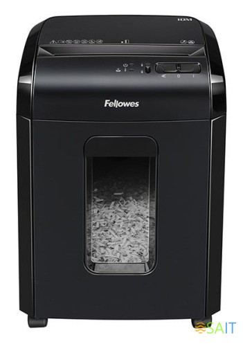 Шредер Fellowes PowerShred 10M (секр.P-5) фрагменты 10лист. 19лтр. скобы пл.карты