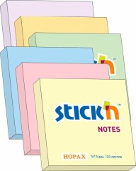 Блок самоклеящийся бумажный Stick`n 21148 76x76мм 100лист. 70г/м2 пастель розовый