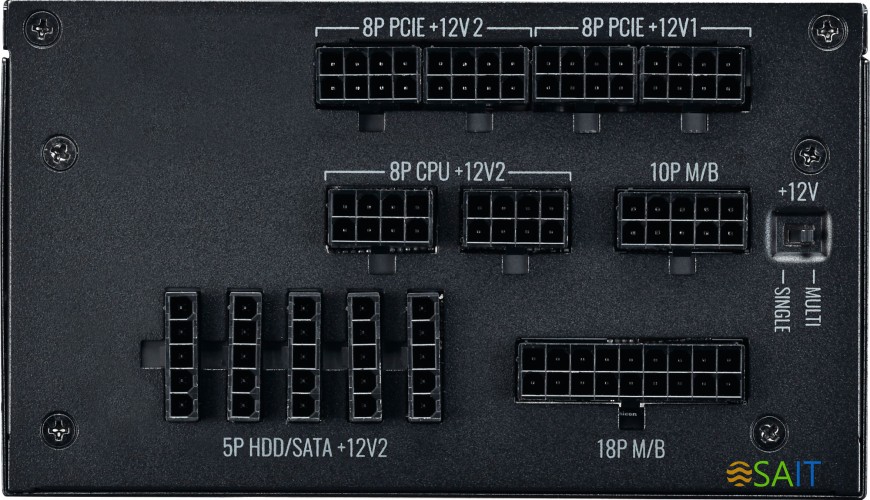 Блок питания Cooler Master ATX 1000W V1000 80+ platinum 24pin APFC 140mm fan 12xSATA Cab Manag RTL