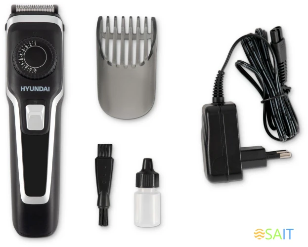 Машинка для стрижки Hyundai H-HC7127 черный 5Вт (насадок в компл:1шт)