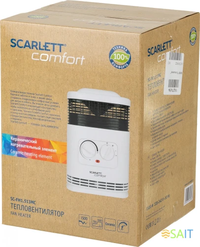 Тепловентилятор Scarlett SC-FH1.513MC 1500Вт белый