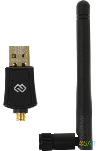 Сетевой адаптер Wi-Fi Digma DWA-AC600E AC600 USB 2.0 (ант.внеш.съем) 1ант.