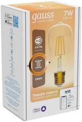 Умная лампа Gauss Smart Home ST64 E27 7Вт 740lm Wi-Fi (1290112)