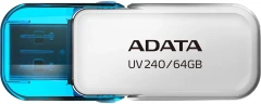 Флеш Диск A-Data 64GB UV240 AUV240-64G-RWH USB2.0 белый/голубой