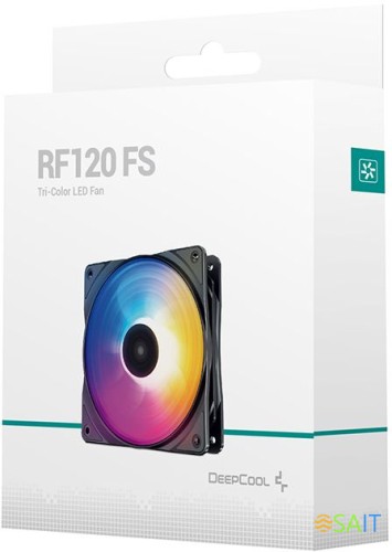 Вентилятор для корпуса Deepcool RF120 FS RGB 120х120x25 черный 4-pin 27дБ (DP-FLED3-RF120-FS) Ret