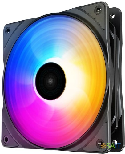 Вентилятор для корпуса Deepcool RF120 FS RGB 120х120x25 черный 4-pin 27дБ (DP-FLED3-RF120-FS) Ret