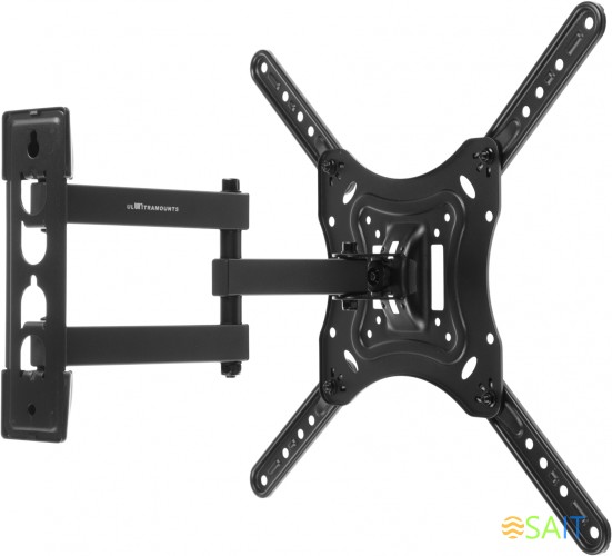 Кронштейн для телевизора Ultramounts UM870 черный 23"-55" макс.30кг настенный поворот и наклон