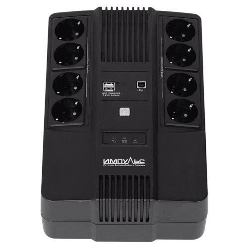 ИБП МАСТЕР 800, 800/480 ВА/Вт, LED, USB, RJ11/RJ45, SCHUKOx8 Импульс MT80103