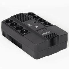 ИБП МАСТЕР 800, 800/480 ВА/Вт, LED, USB, RJ11/RJ45, SCHUKOx8 Импульс MT80103