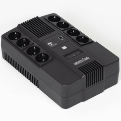 ИБП МАСТЕР 800, 800/480 ВА/Вт, LED, USB, RJ11/RJ45, SCHUKOx8 Импульс MT80103