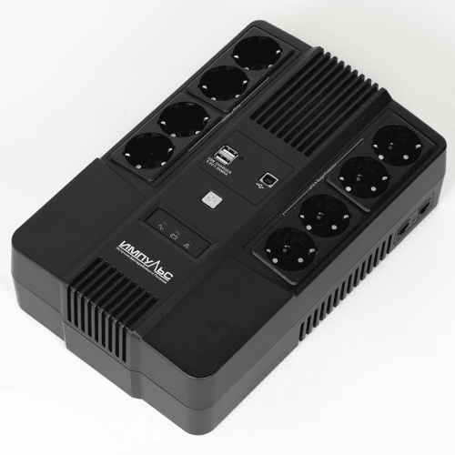 ИБП МАСТЕР 800, 800/480 ВА/Вт, LED, USB, RJ11/RJ45, SCHUKOx8 Импульс MT80103