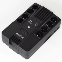 ИБП МАСТЕР 800, 800/480 ВА/Вт, LED, USB, RJ11/RJ45, SCHUKOx8 Импульс MT80103