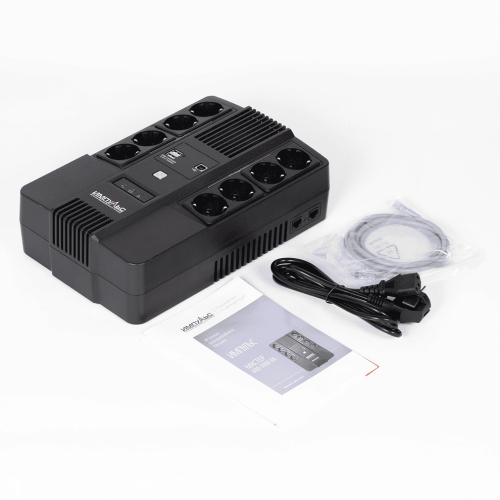 ИБП МАСТЕР 800, 800/480 ВА/Вт, LED, USB, RJ11/RJ45, SCHUKOx8 Импульс MT80103