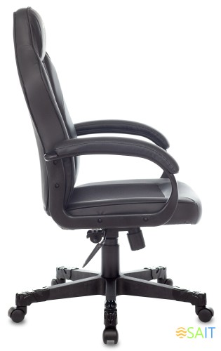 Кресло игровое Zombie Game 17 черный эко.кожа/ткань крестов. пластик