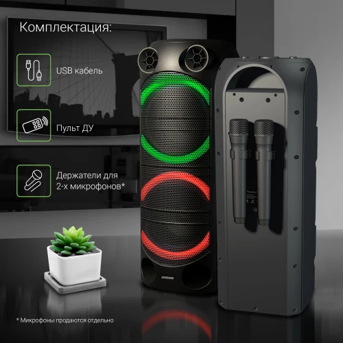 Минисистема Digma D-MC1720 черный 80Вт FM USB BT micro SD