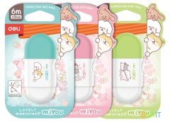 Лента коррект. Deli EH352 6мх5мм ассорти корпус белый блистер