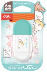 Лента коррект. Deli EH352 6мх5мм ассорти корпус белый блистер