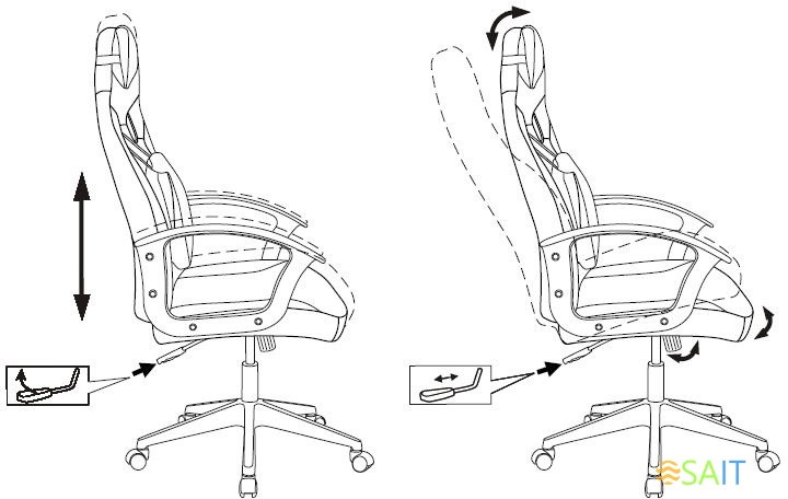 Кресло игровое Zombie DRIVER черный/белый эко.кожа с подголов. крестов. пластик