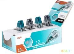 Лента коррект. Deli Mute EH360 12мx5мм ассорти корпус блистер