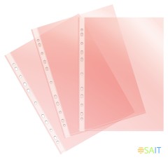 Папка-вкладыш Бюрократ Премиум -013RED красный глянцевые A4+ 30мкм (упак.:50шт)