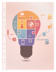 Папка-вкладыш Бюрократ Премиум -013RED красный глянцевые A4+ 30мкм (упак.:50шт)