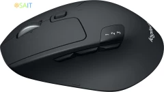 Мышь Logitech M720 Triathlon черный оптическая 1000dpi беспров. BT/Radio USB 6but (910-004794)
